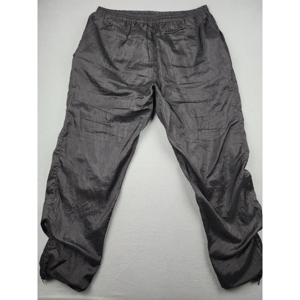 Vintage Givenchy Track Pants Mens XL Black Nylon Lined Elastic Waist Zip Pocket